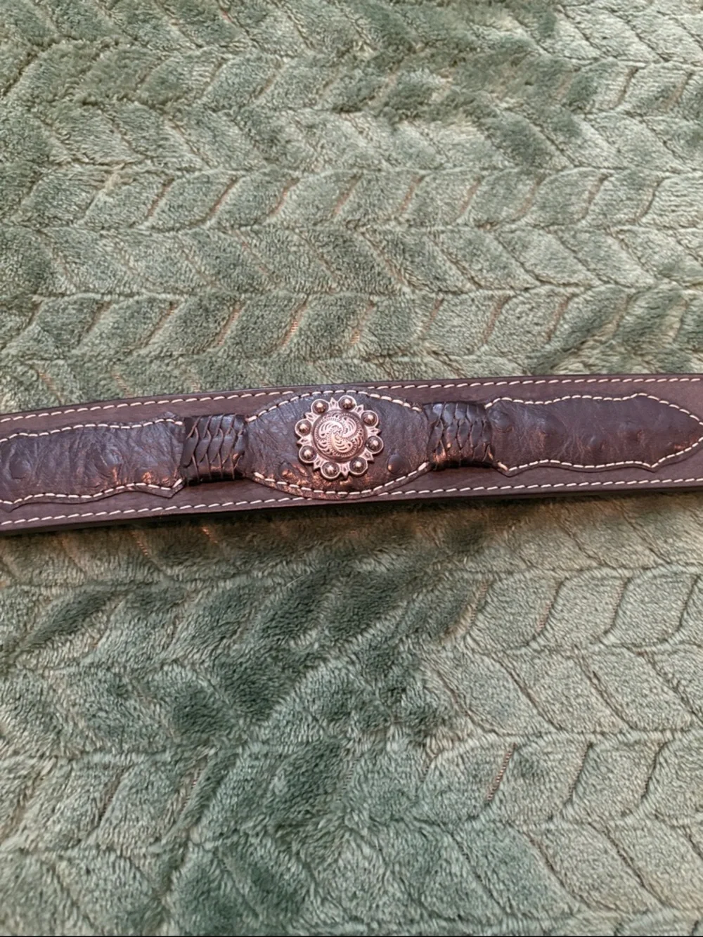 3D Genuine Leather Western Classics Belt Dark Brown 44